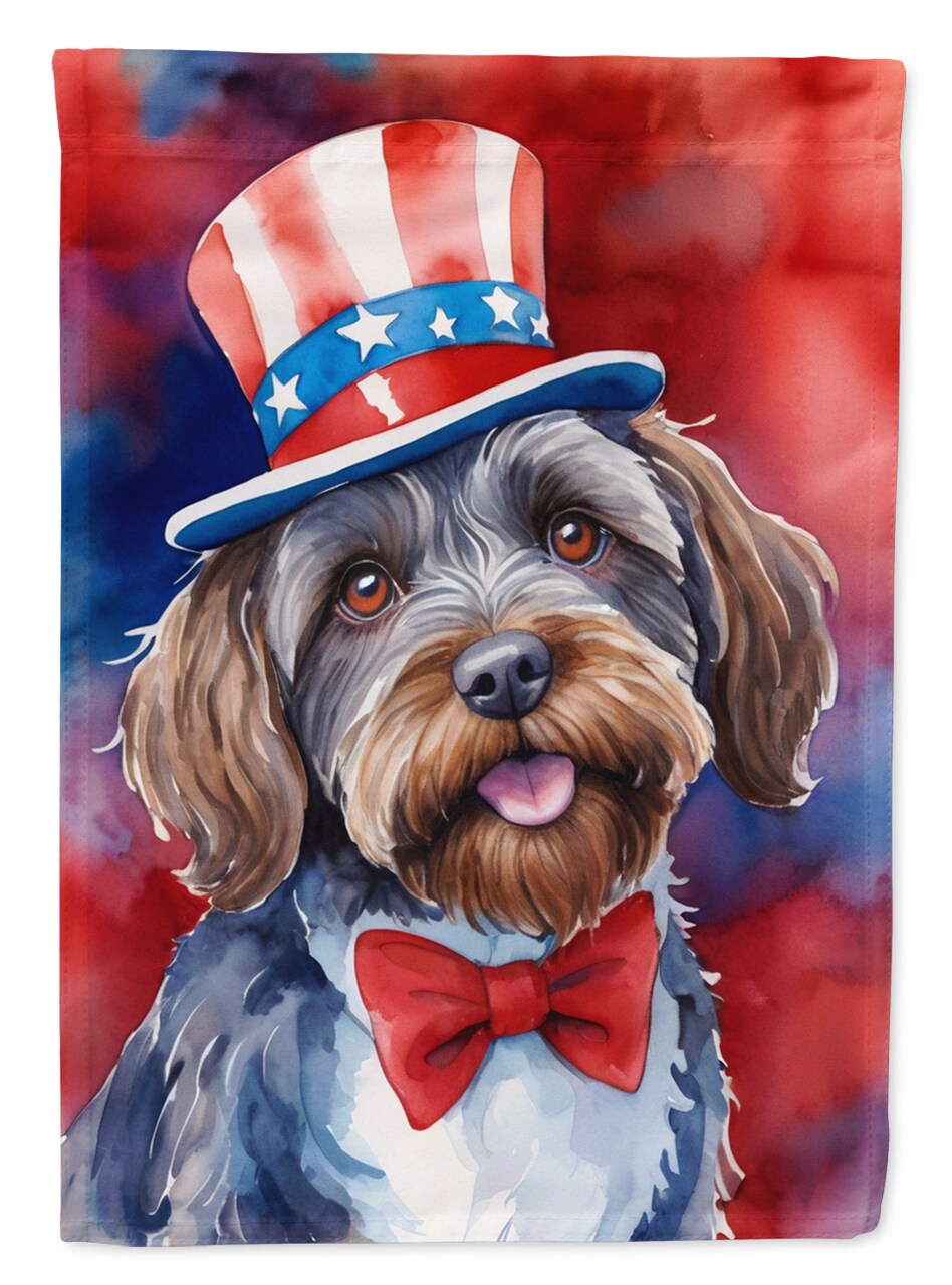 Caroline's Treasures Wirehaired Pointing Griffon Patriotic American Garden Flag